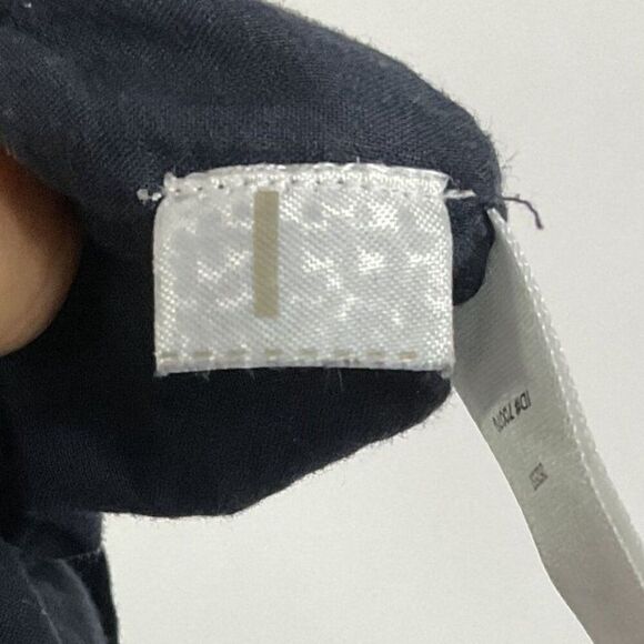 LOFT Navy Blue Pintuck Hem Skirt, size 4, Lined, 100% cotton - Picture 8 of 9